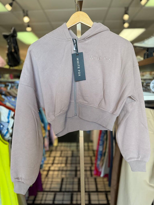 White Fox NWT -Stay Lifted Cropped Hoodie Cinnamon