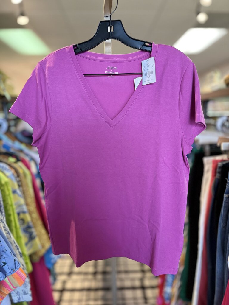 J.Crew NWT - Essential V-Neck Tee-Pink