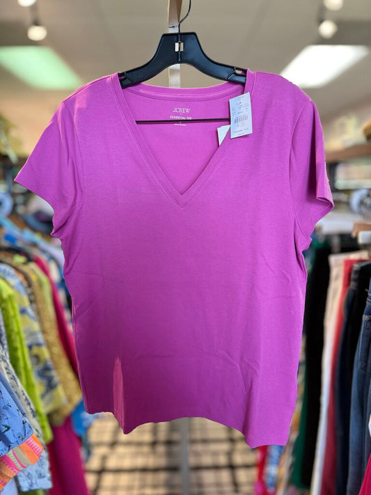 J.Crew NWT - Essential V-Neck Tee-Pink