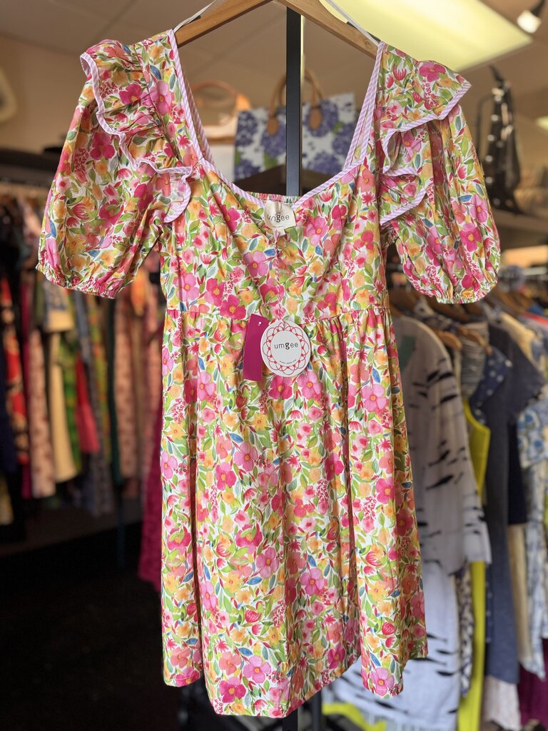 Umgee- NWT Floral Print Puff Sleeve Dress