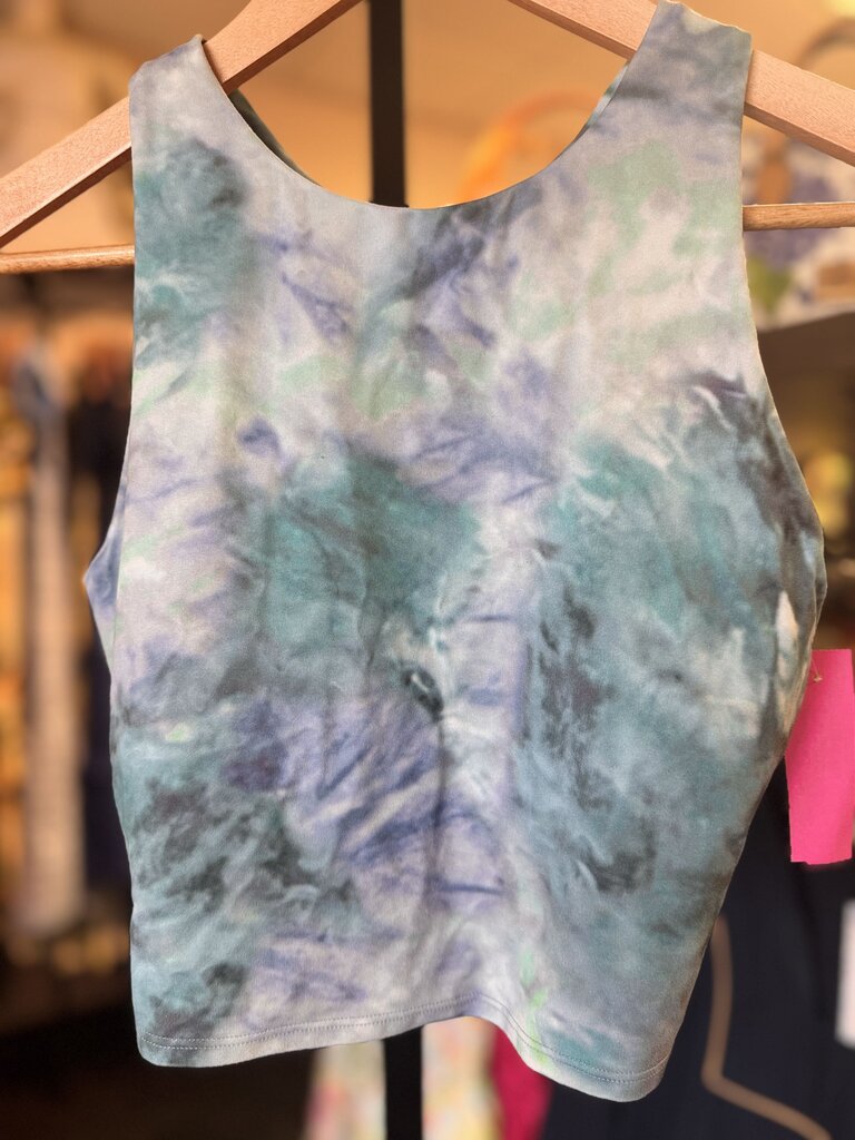 Athleta - Built-In Bra Tank - Blue Tie Dye