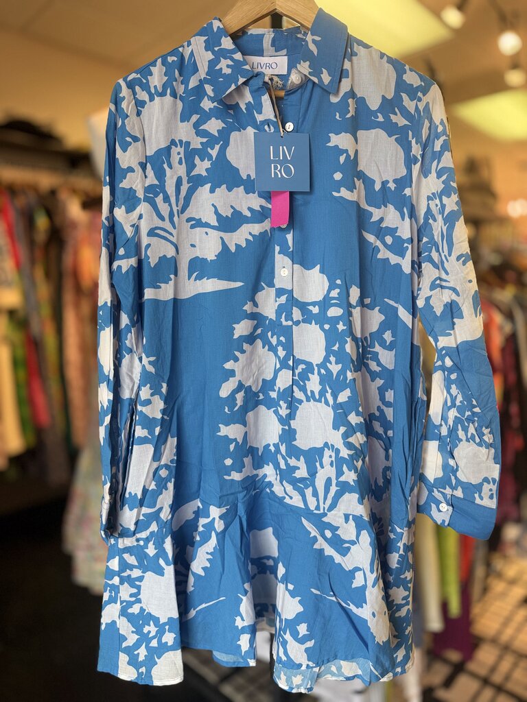 Livro NWT - Polly Dress in Blue Bouquet