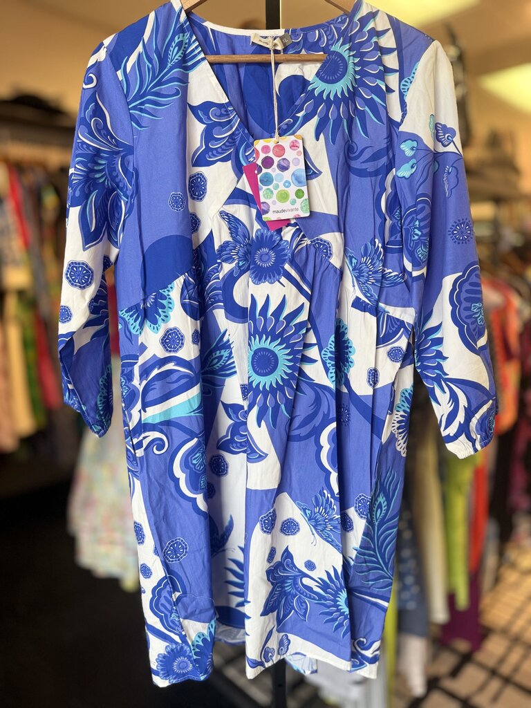 Maude Vivante NWT- Anan Dress in Porcelain Print