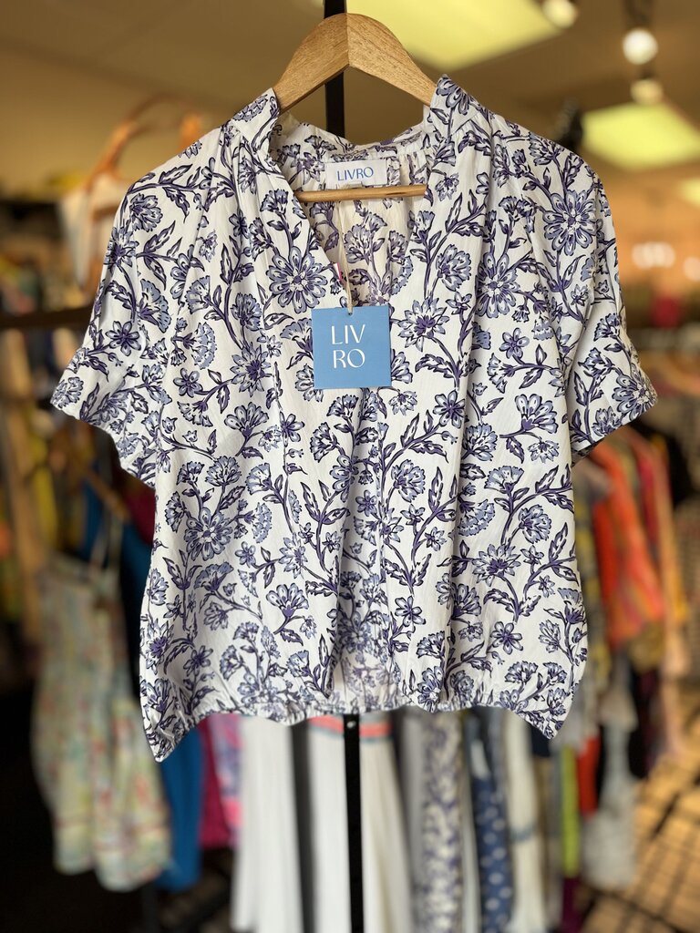 Livro NWT - Merritt Top in Purple Floral Print