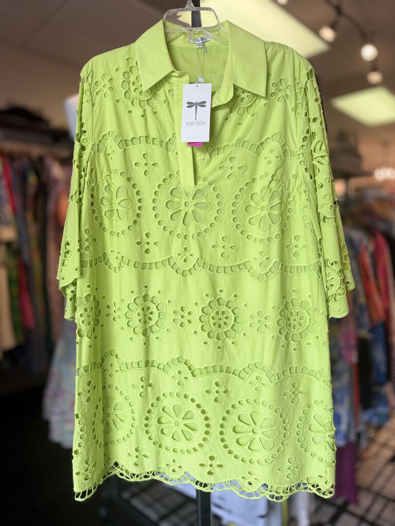 Tyler Boe NWT - Penny Eyelet Tunic Dress in Wild Lime