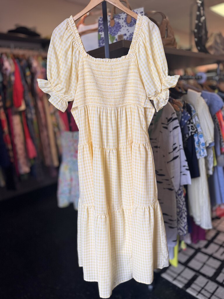 &Merci - Gingham Maxi Dress - Yellow