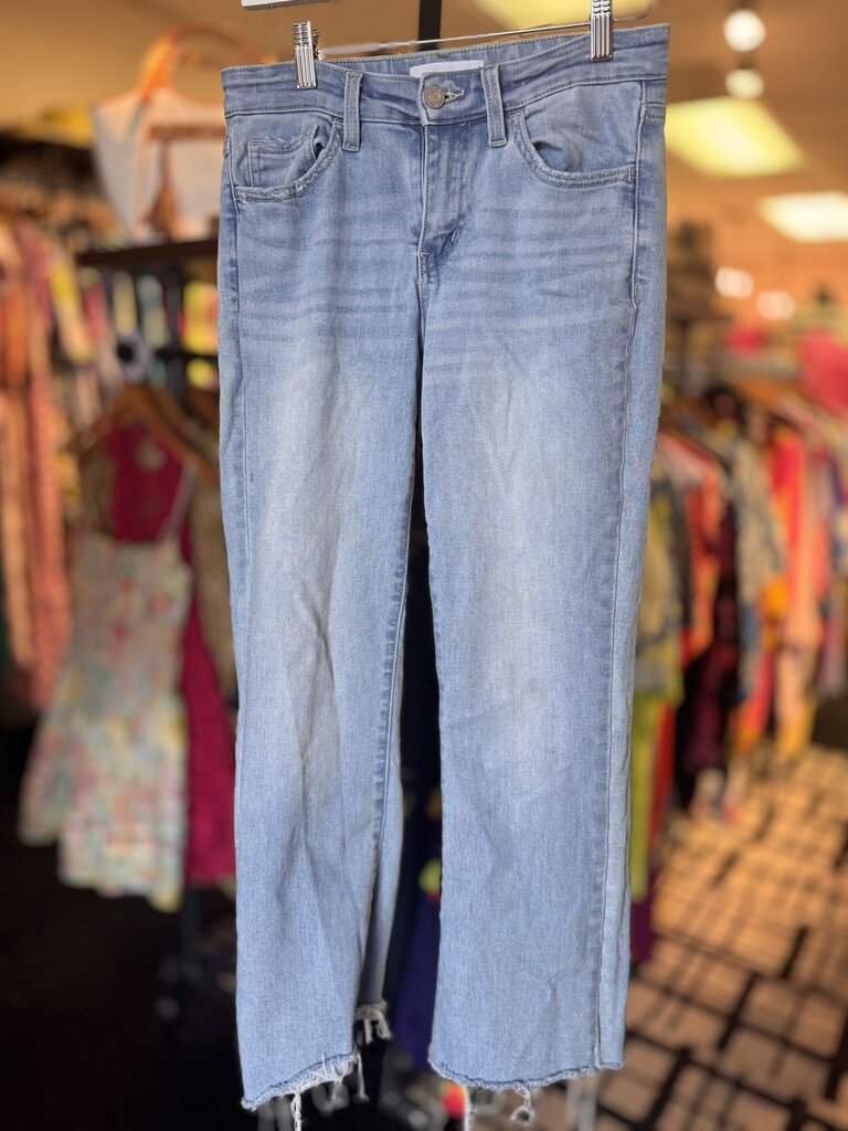 Vervet -MR Raw Hem Ankle Bootcut Jeans