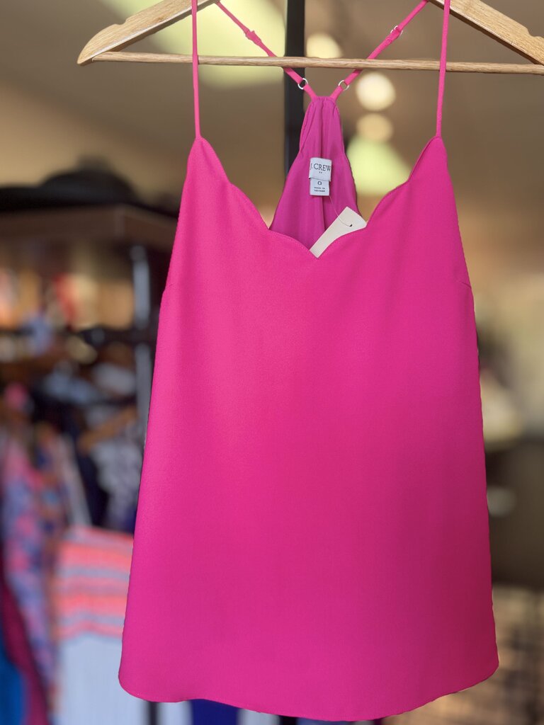 J.Crew - Scalloped Solid Camisole - Pink