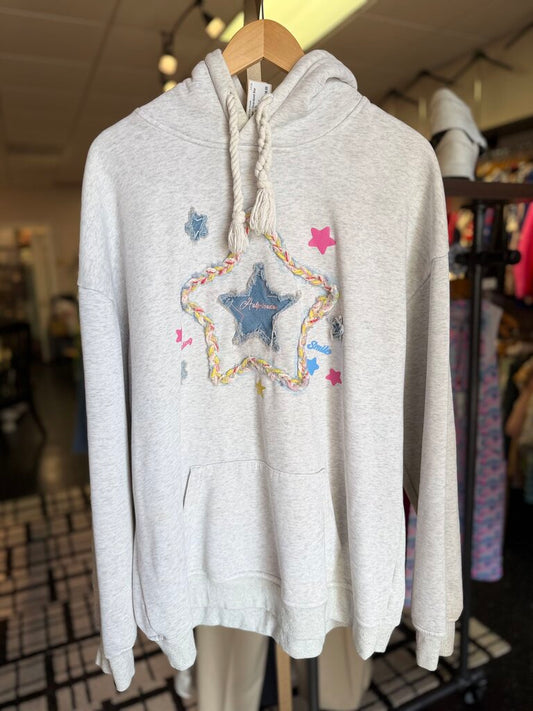 Aelfric Eden - Oversized Star Hoodie - Gray