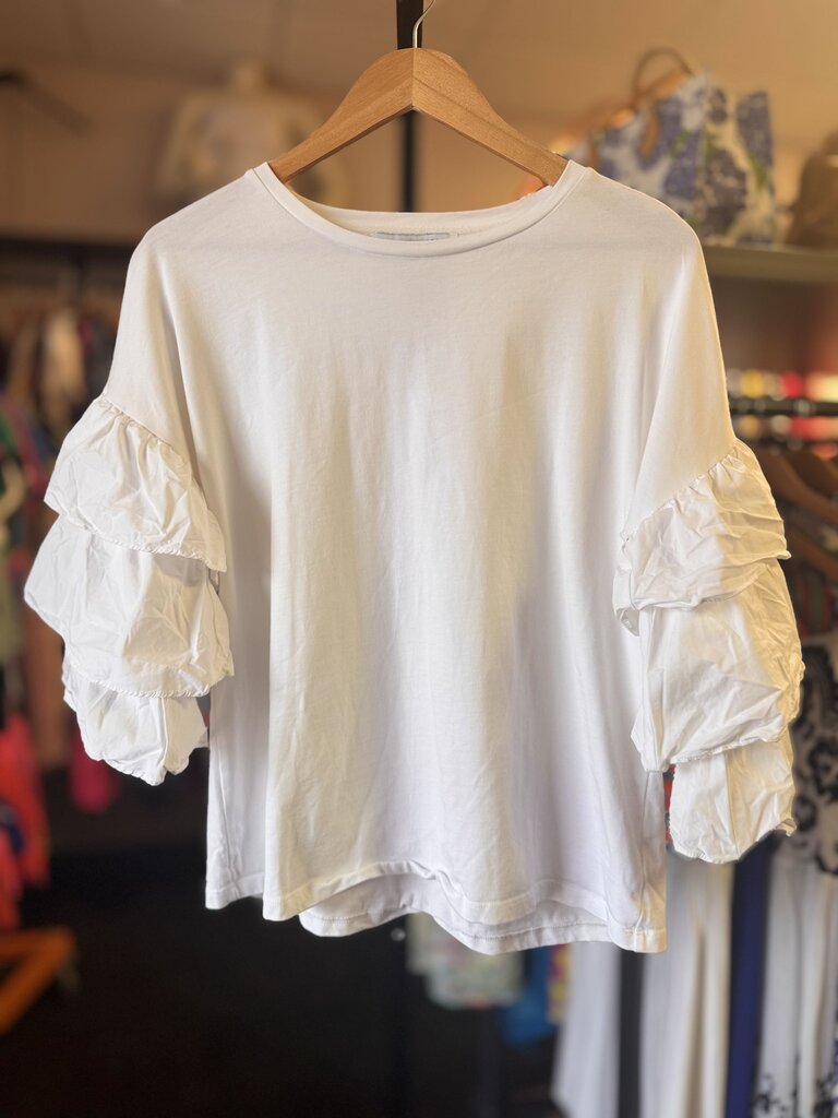 English Factory - White Puff Sleeve Top