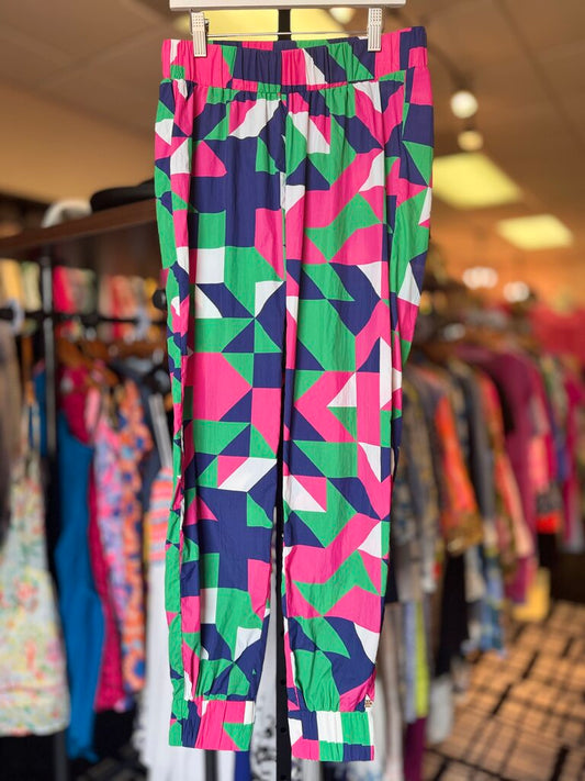 Emily McCarthy - Downtown Jogger in Geometric Print