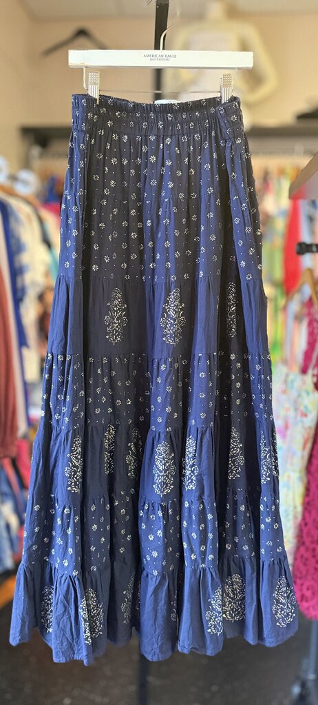 La Plage - Jaipur Maxi Skirt - Navy