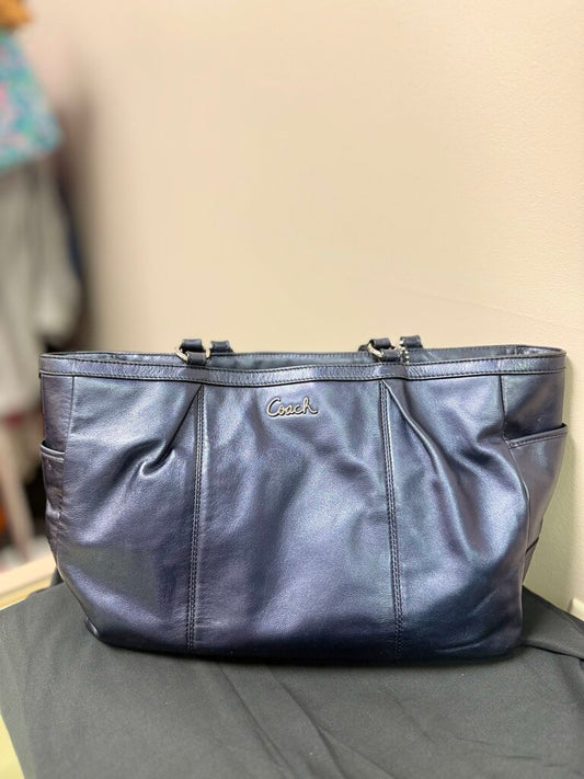 Coach - East-West Gallery Tote in Navy Blue