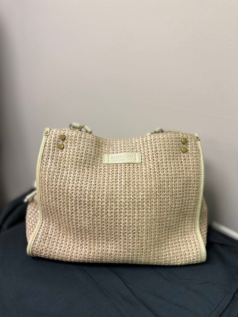 American Leather - Raffia Shoulder Tote