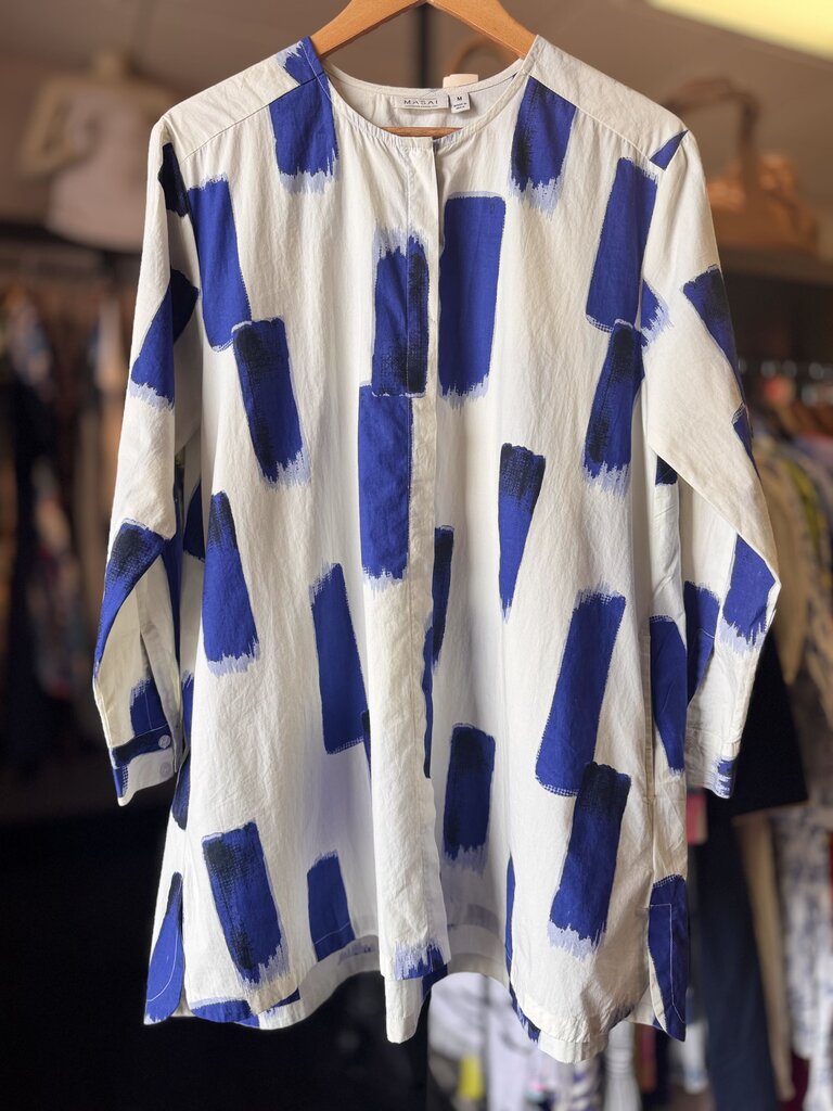 Masai Copenhagen - Watercolor Stripe Button Down Blouse