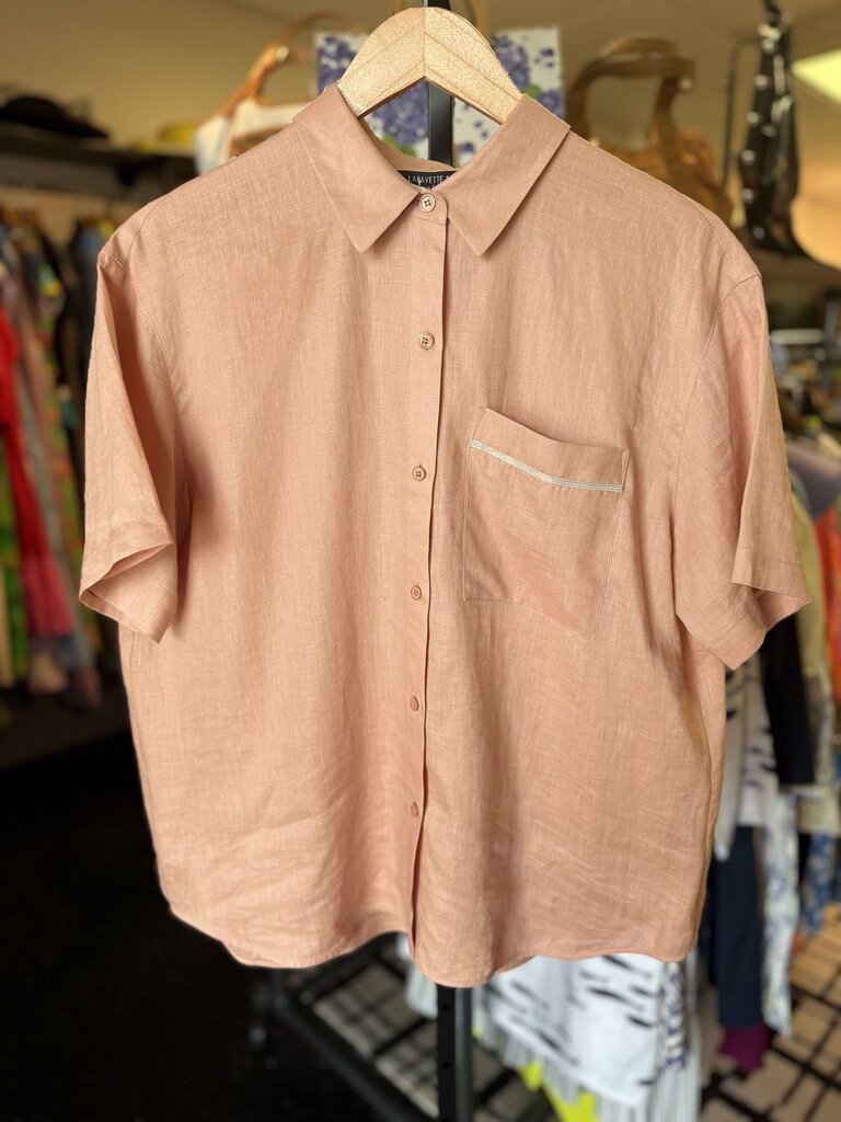 Lafayette 148 - Linen Pocket Button Down Shirt