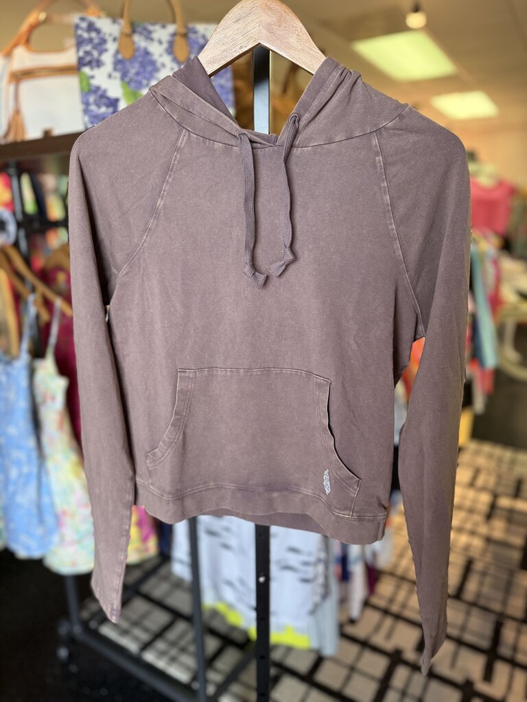 FP Movement NWT - Hot Shot Hooded LS Top in Cocoa