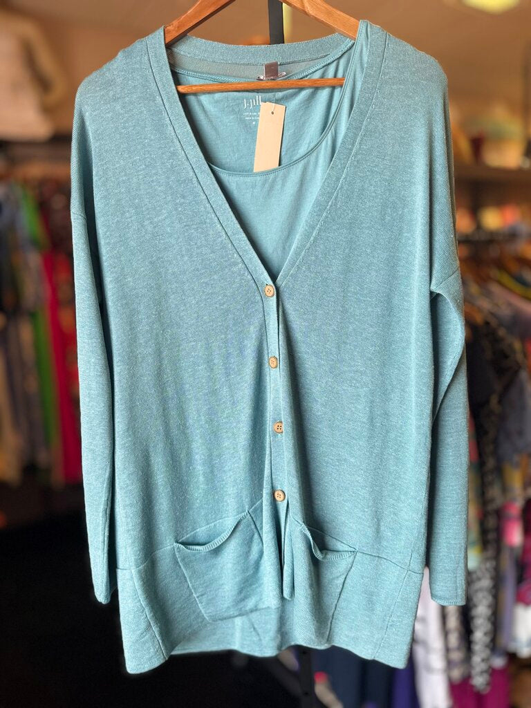 J.Jill - Button Down Cardigan w. Coordinating Tank