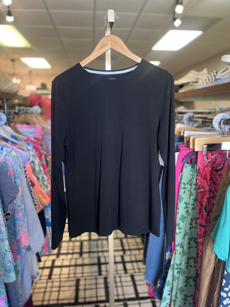 Talbots - Black Performance Crewneck Shirt
