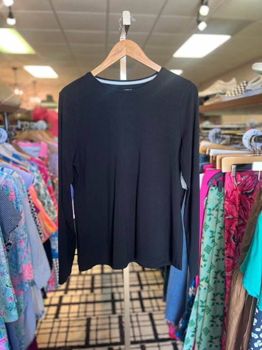 Talbots - Black Performance Crewneck Shirt