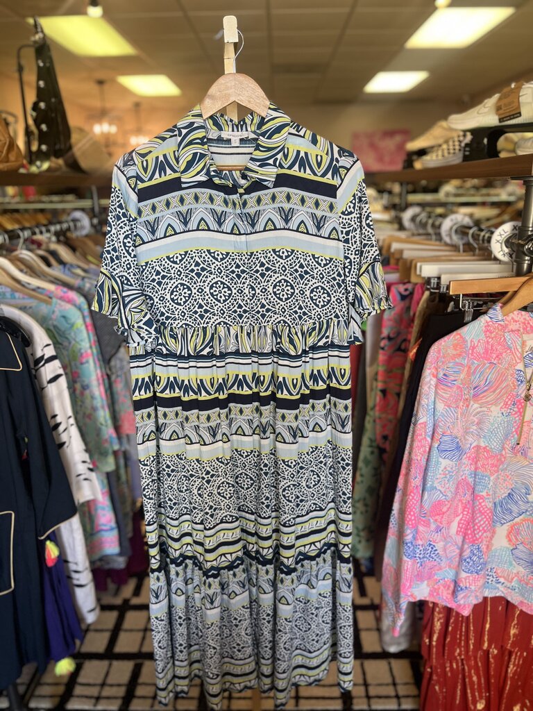 Chico's - Flutter Sleeve Maxi Dress in Seaport Blue