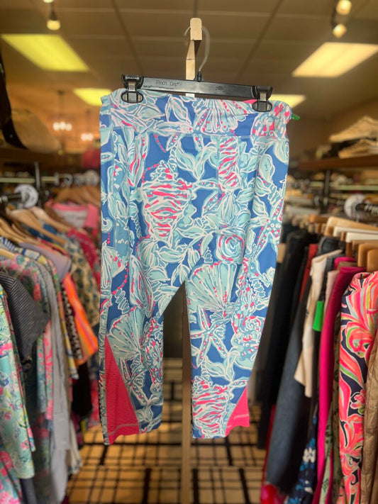 Lilly Pulitzer- Weekender Leggings in "Bay Blue into the Deep"