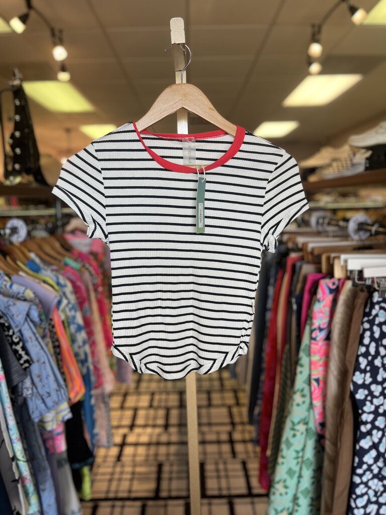Altar'd NWT - Striped SS Top
