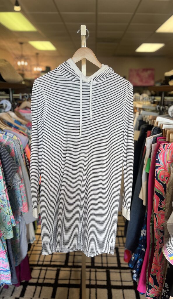 Vineyard Vines- Striped Hooded Knit Dress - Blue/White