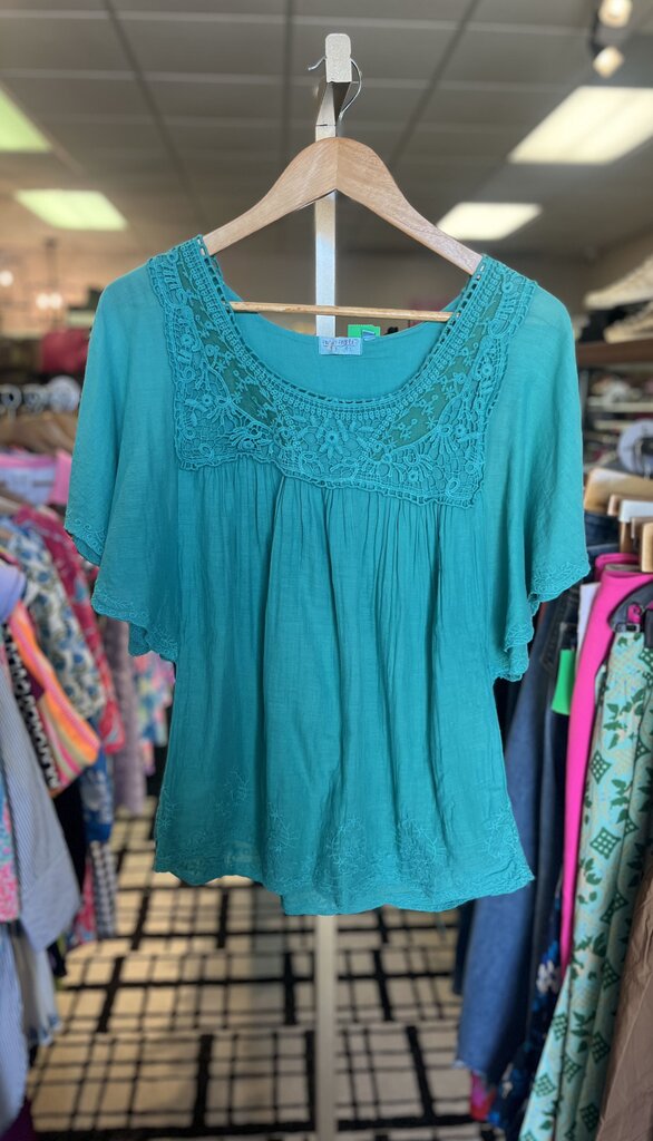 Funky People - Teal Paterned Top