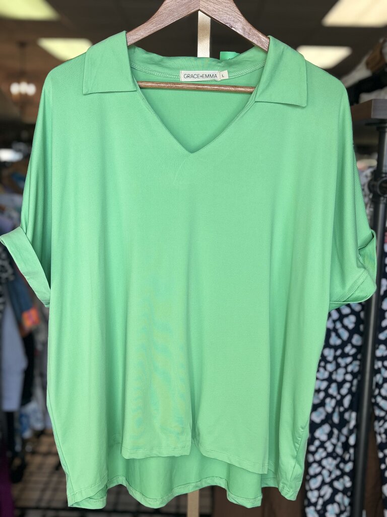 Grace+Emma - Polo Top - Green