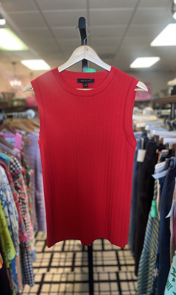 Ann Taylor - Sleeveless Knit Tank - Red