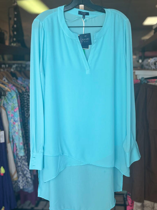 Kaari Blue - NWT LS Everyday Tunic - Blue
