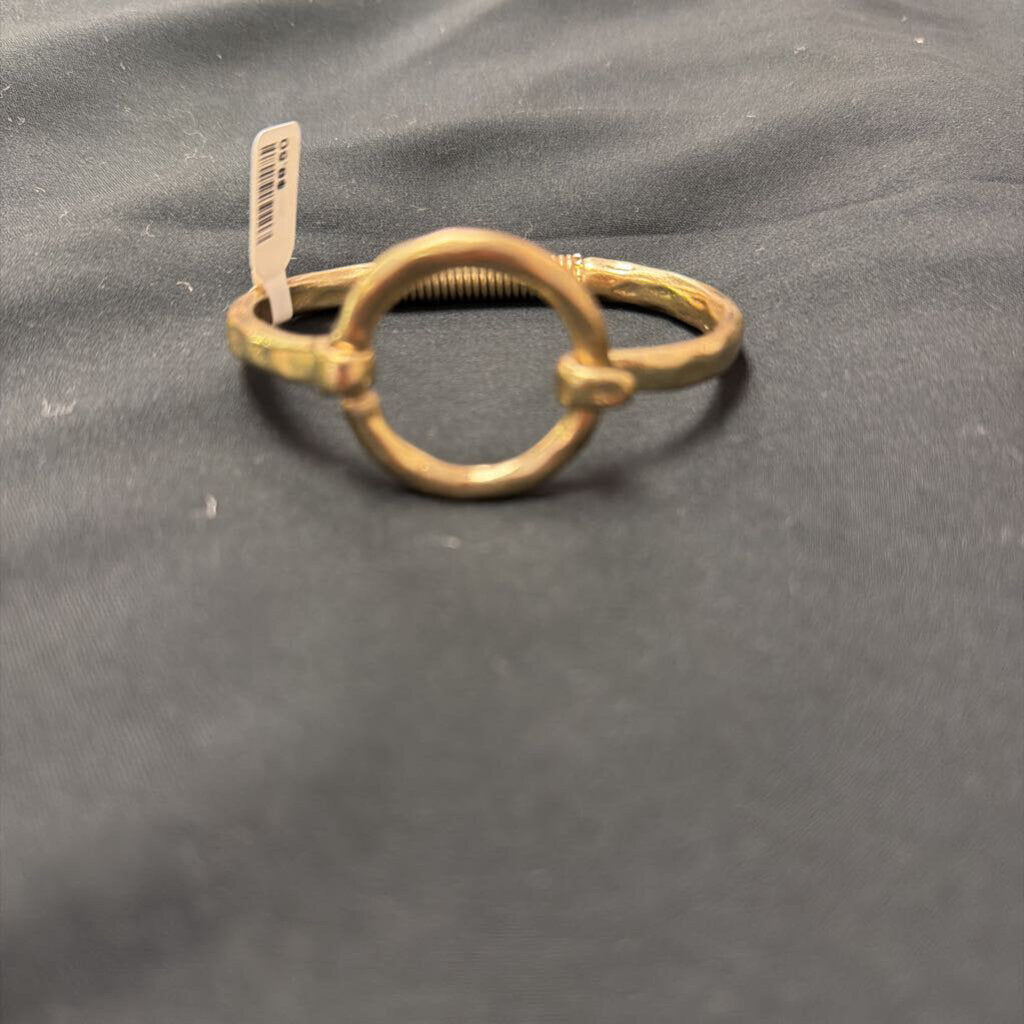 Gold Hammered Bangle Bracelet