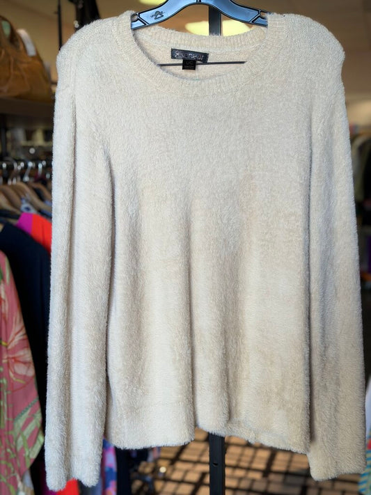 Renuar - Fuzzy Cream Crewneck Pullover