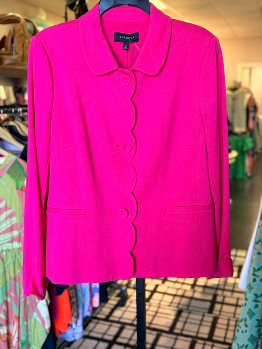 Talbots - Scallop Front Blazer - Pink