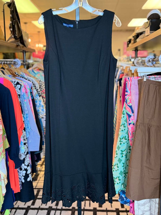 Talbots NWT - Sleeveless Midi Dress w. Ruffle Hem - Black