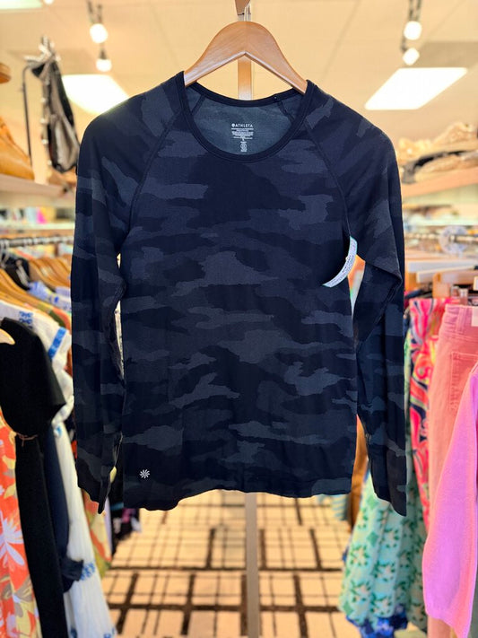 Athleta - Momentum LS Seamless Top - Black Camo