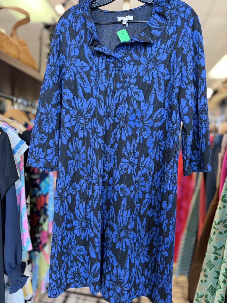 Tyler Boe- Floral Print Ruffle Trim Sweater Dress