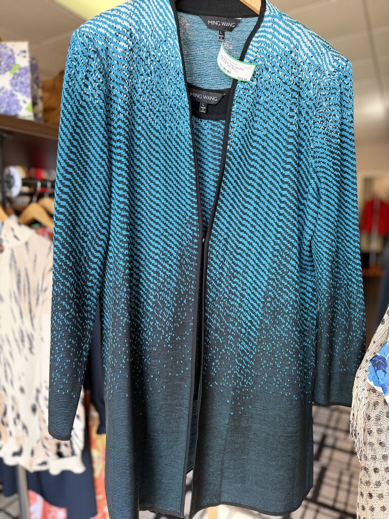 Ming Wang - Chevron Knit Jacket & Tank Set