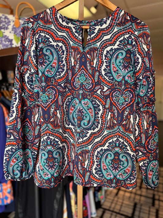 Talbots - LS Paisley Print Blouse