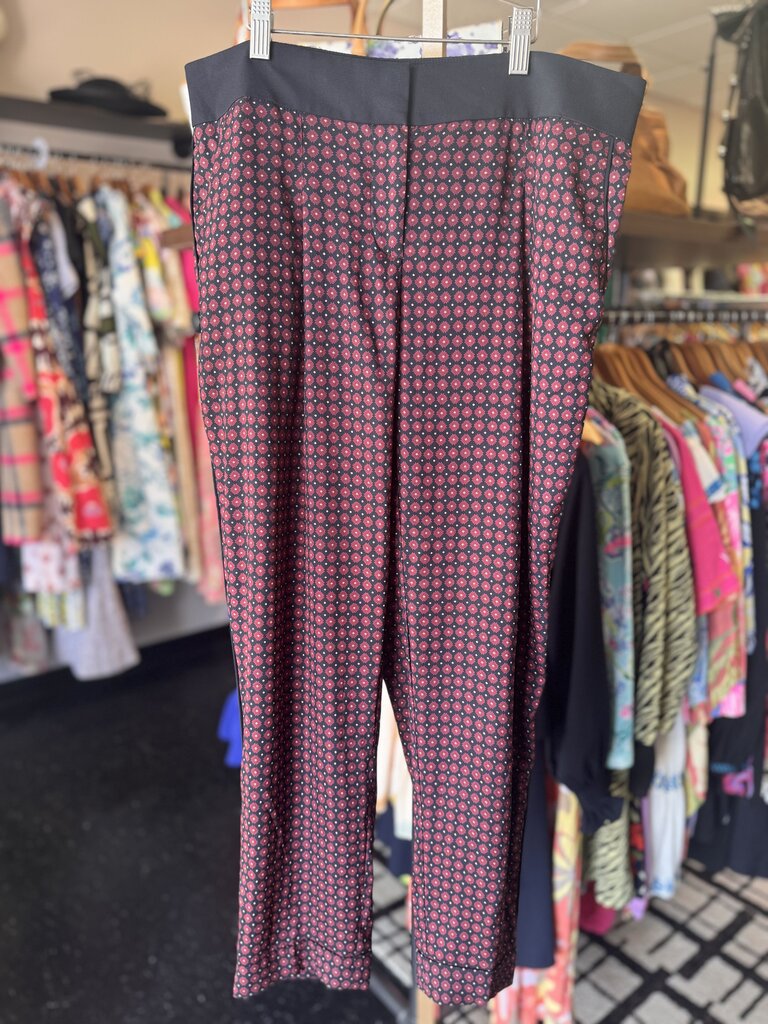 LOFT - Block Print Dress Pants - Navy/Red