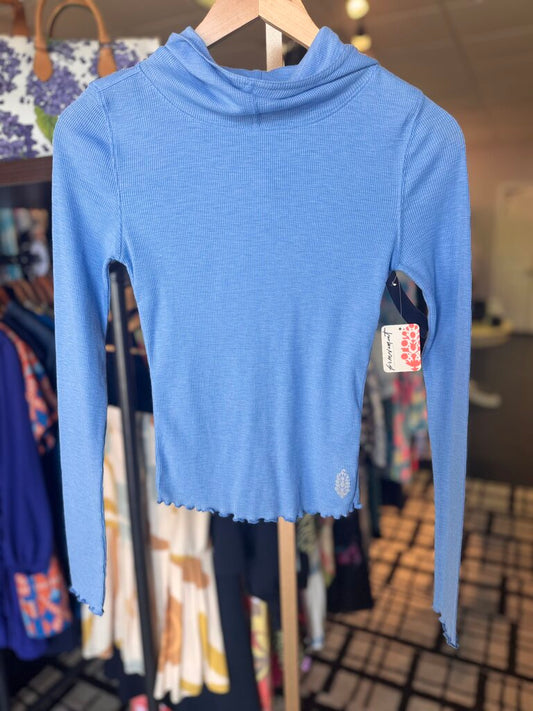FP Movement NWT- Breathe Easy Layer - Rivera Blue