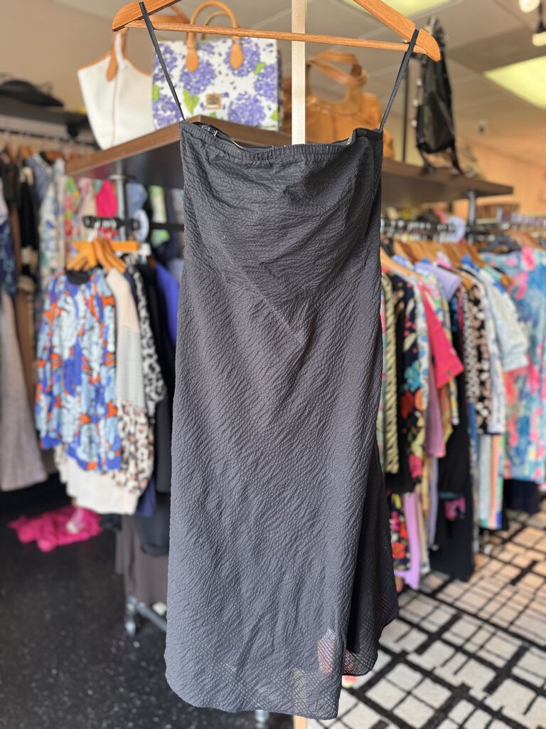 J.Crew - Strapless Crepe Midi Dress - Black