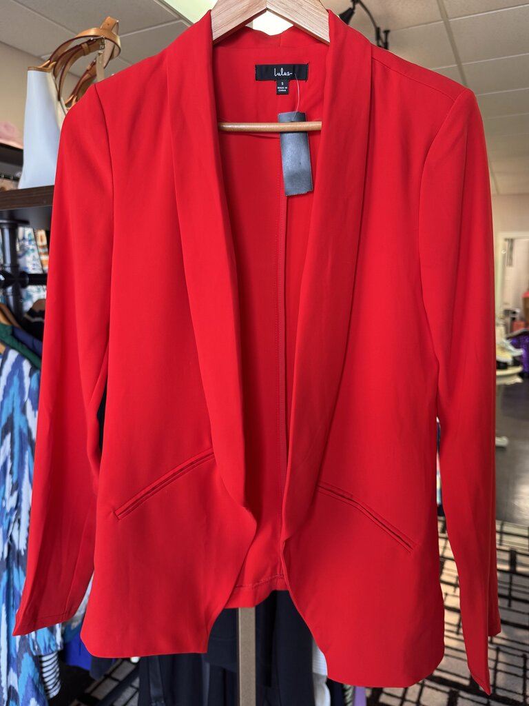Lulus - Miss Punctuality Blazer in Red