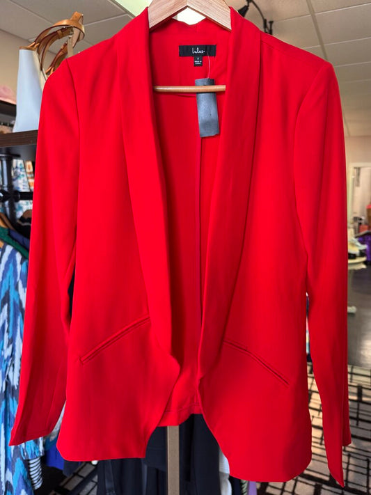 Lulus - Miss Punctuality Blazer in Red