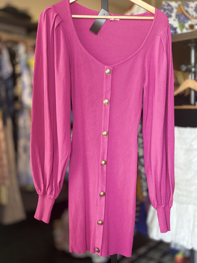Flying Tomato - Holding it Down Sweater Mini Dress- Pink