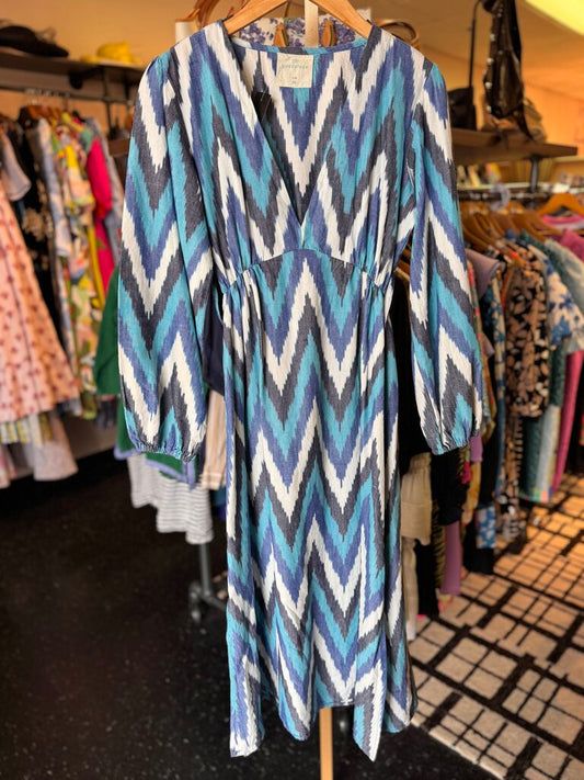 Guadalupe Designs - Atira Ikat Dress - Blue