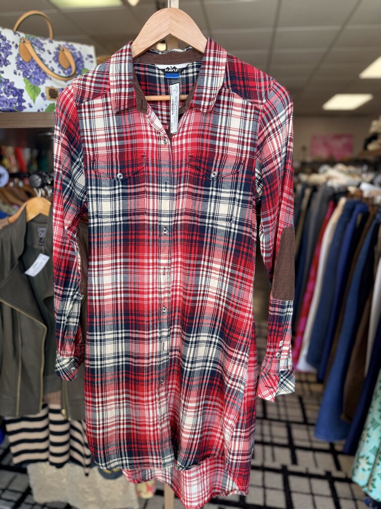 KAVU - Plaid Flannel Shirt Dress