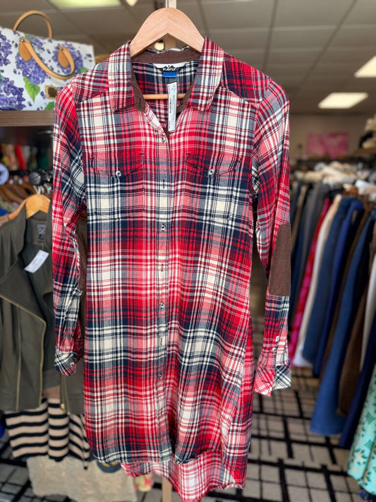 KAVU - Plaid Flannel Shirt Dress
