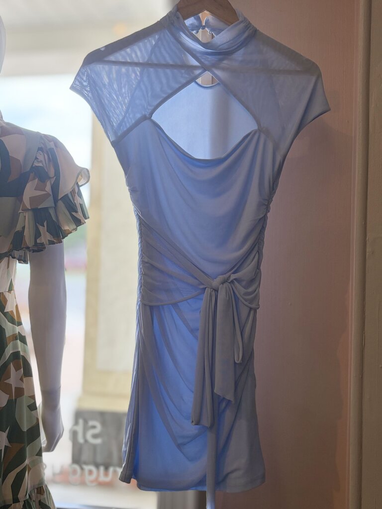 Hazel & Olive - On The Town Mini Dress - Light Blue
